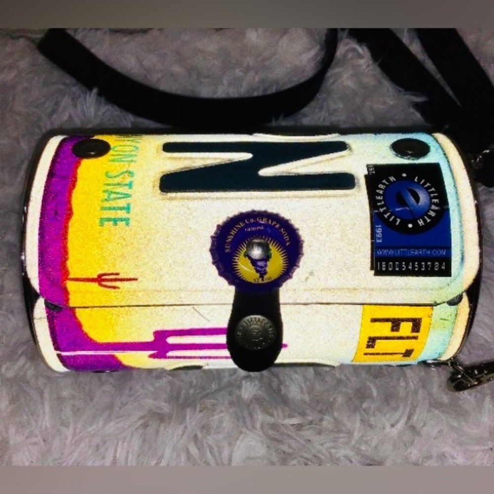 Vintage Little Earth AZ License Plate Bag NWT